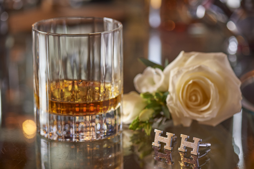 whiskey glass and cufflinks Hotel Du Vin York Weddings