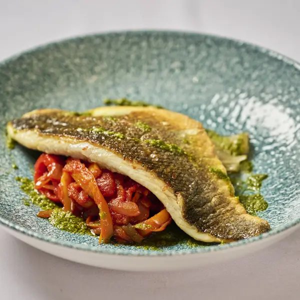 Alfresco dining - sea bass