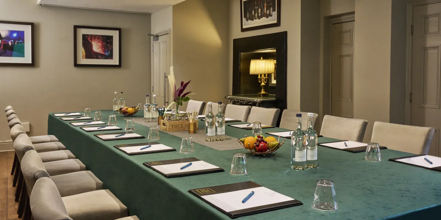 Board room set up in a meeting room