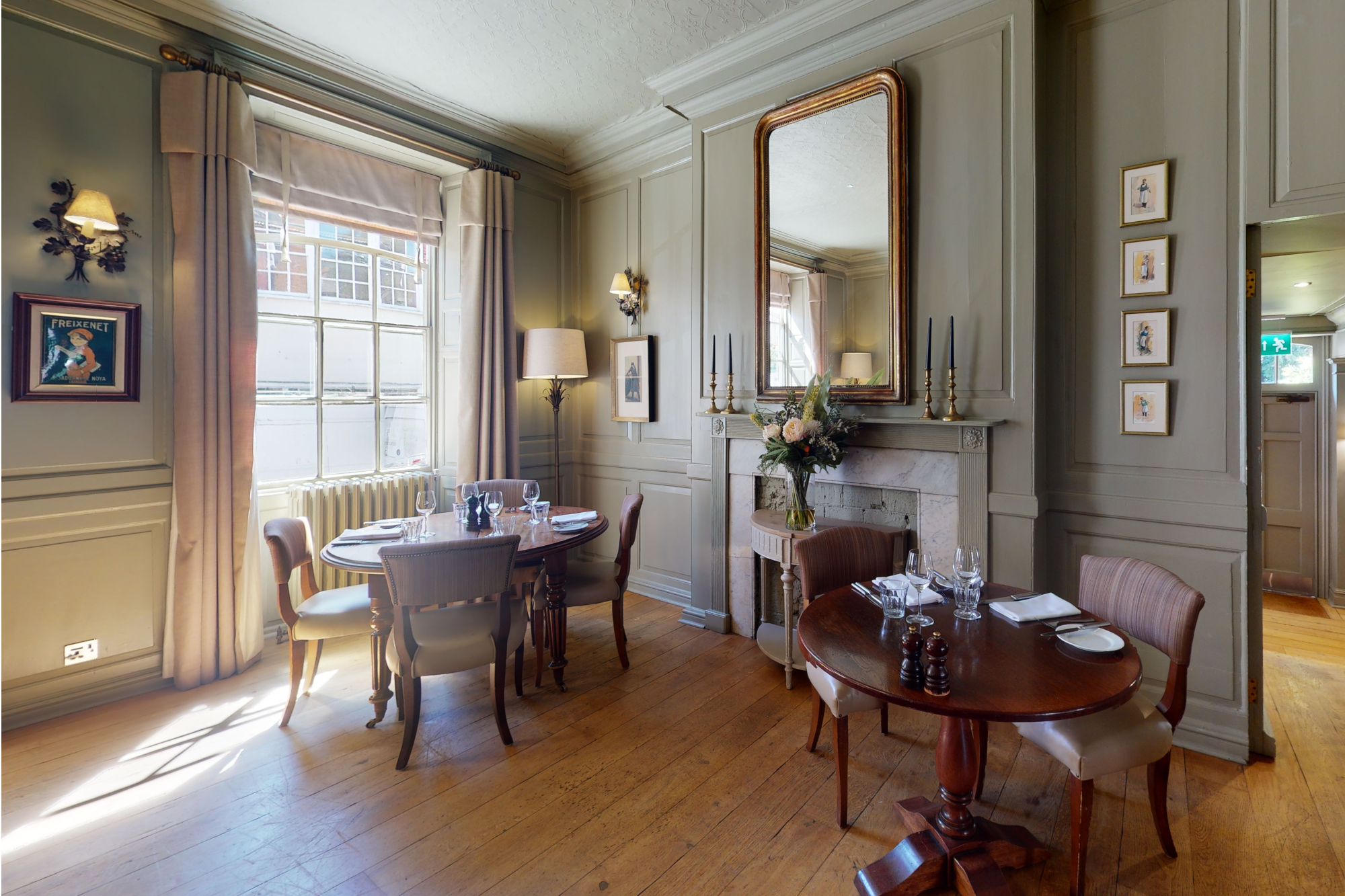 Dining room featuring a table and chairs.