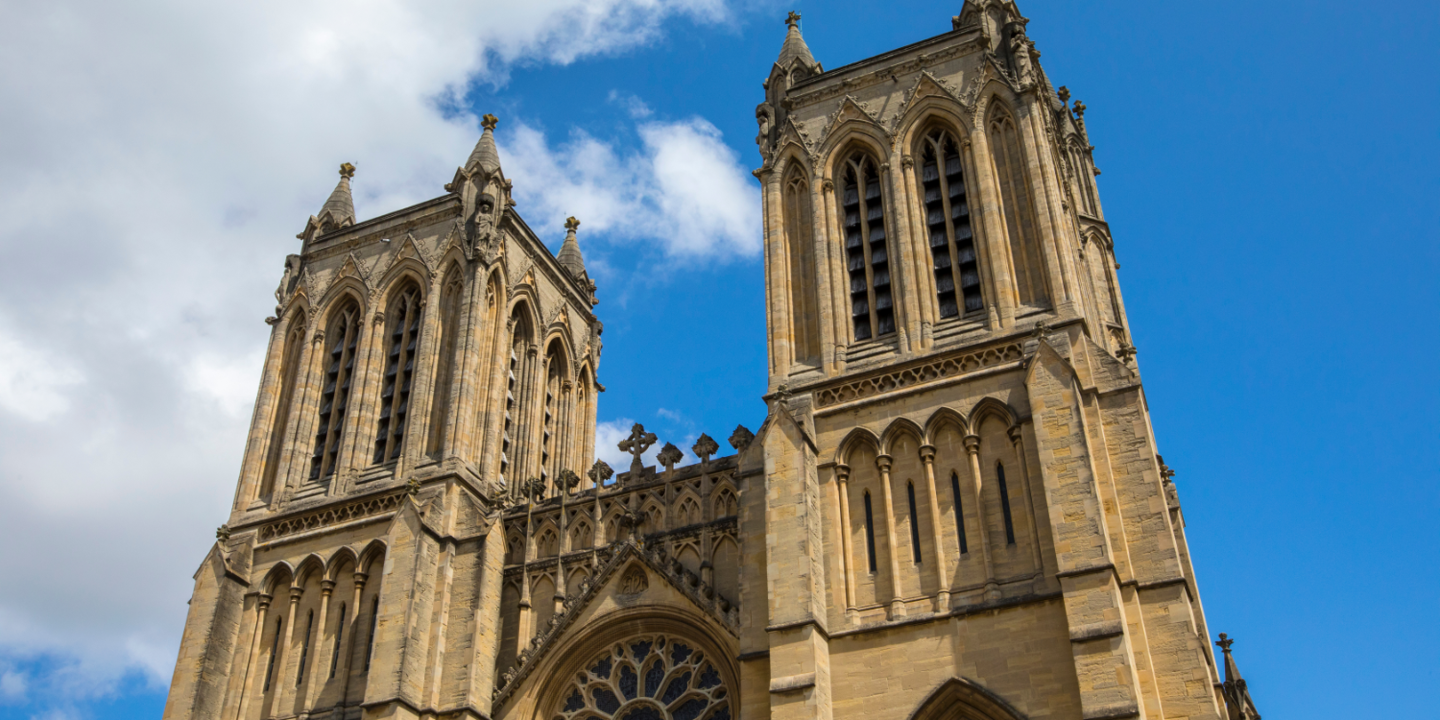 The top half of a cathedral